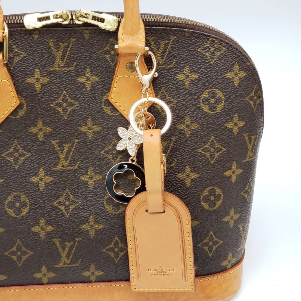 Authentic Louis Vuitton Luggage tag with Unbranded Keychain, Keycharm 122425